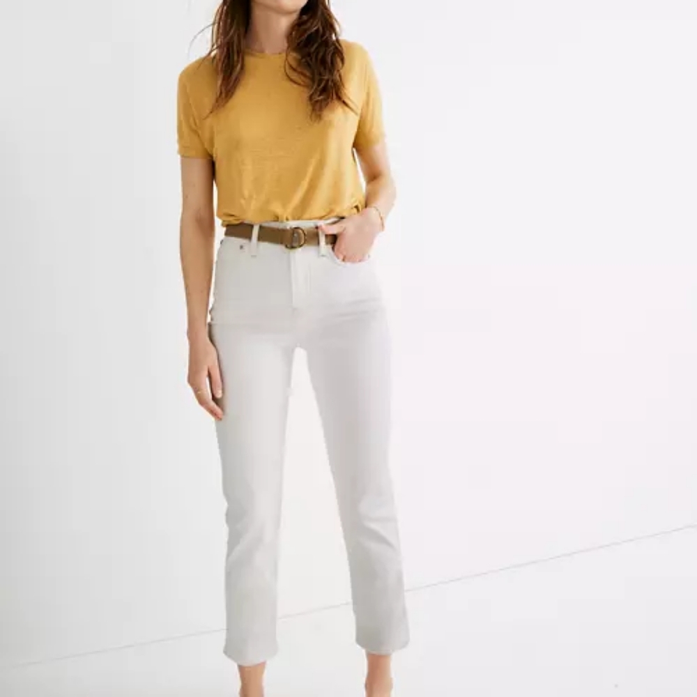Madewell Classic Straight Jeans in Tile White